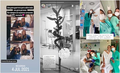 Los saludos de despedida de sus seres queridos y personal de salud