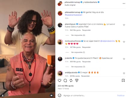 Los seguidores del exfutbolista reaccionaron a su nuevo look (Foto: Instagram @pibevalderramap)