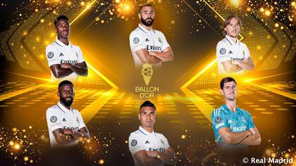 Los seis nominados de Real Madrid al Balón de Oro de la temporada