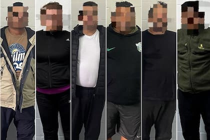 Los seis sospechosos detenidos acusados de integrar una temible banda narco