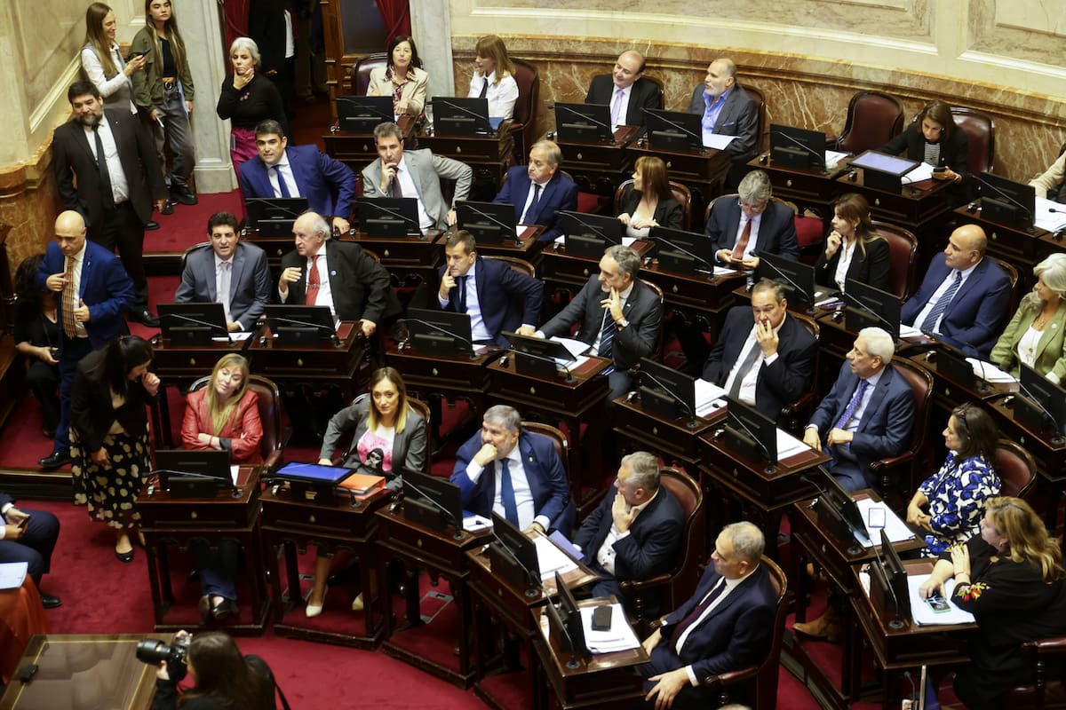 Los senadores, en pleno recinto
