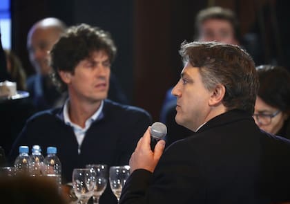 Los senadores Lousteau y Paoltroni en la comisión del senado por el nombramiento del juez Lijo