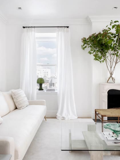 Los sillones del living se hicieron en Madrid y enviaron en un container a Nueva York.
