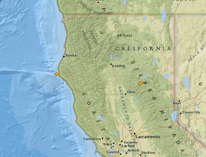 Los sismos más fuerte de las últimas horas en territorio continental de Estados Unidos ocurrió en California