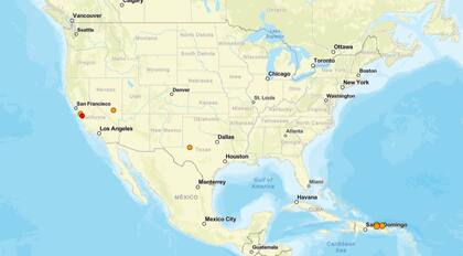 Los sismos ocurridos en Estados Unidos en las últimas 24 horas
