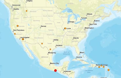 Los sismos ocurridos en Estados Unidos en las últimas 24 horas
