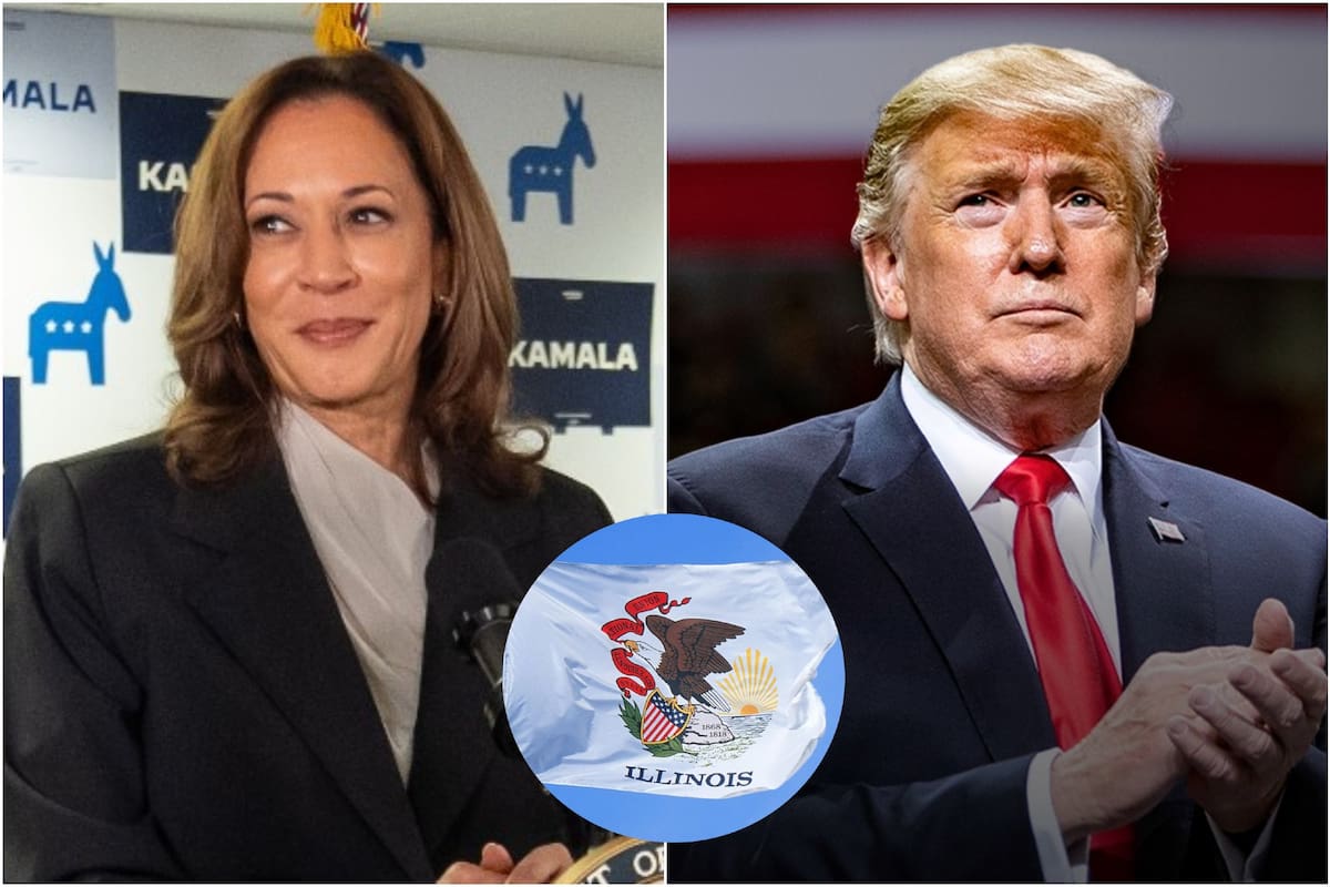 Los sondeos en Illinois favorecen a la candidata demócrata, Kamala Harris