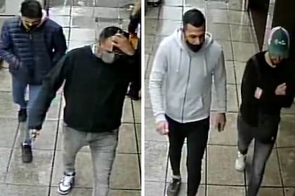 Los sospechosos, captados por una cámara de seguridad de Núñez