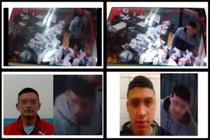 Los sospechosos fueron identificados por un cotejo de rostros