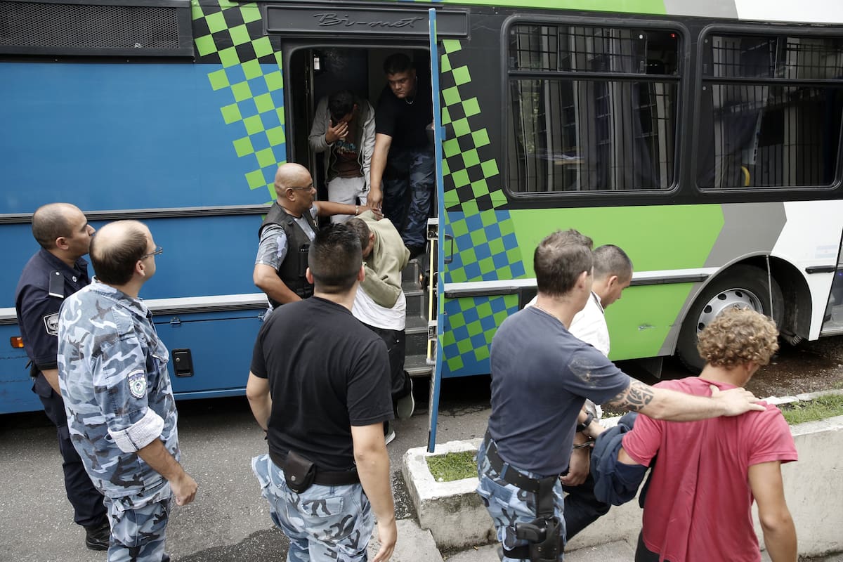 Los sospechosos fueron trasladados ayer a los tribunales ubicados en Mar del Plata