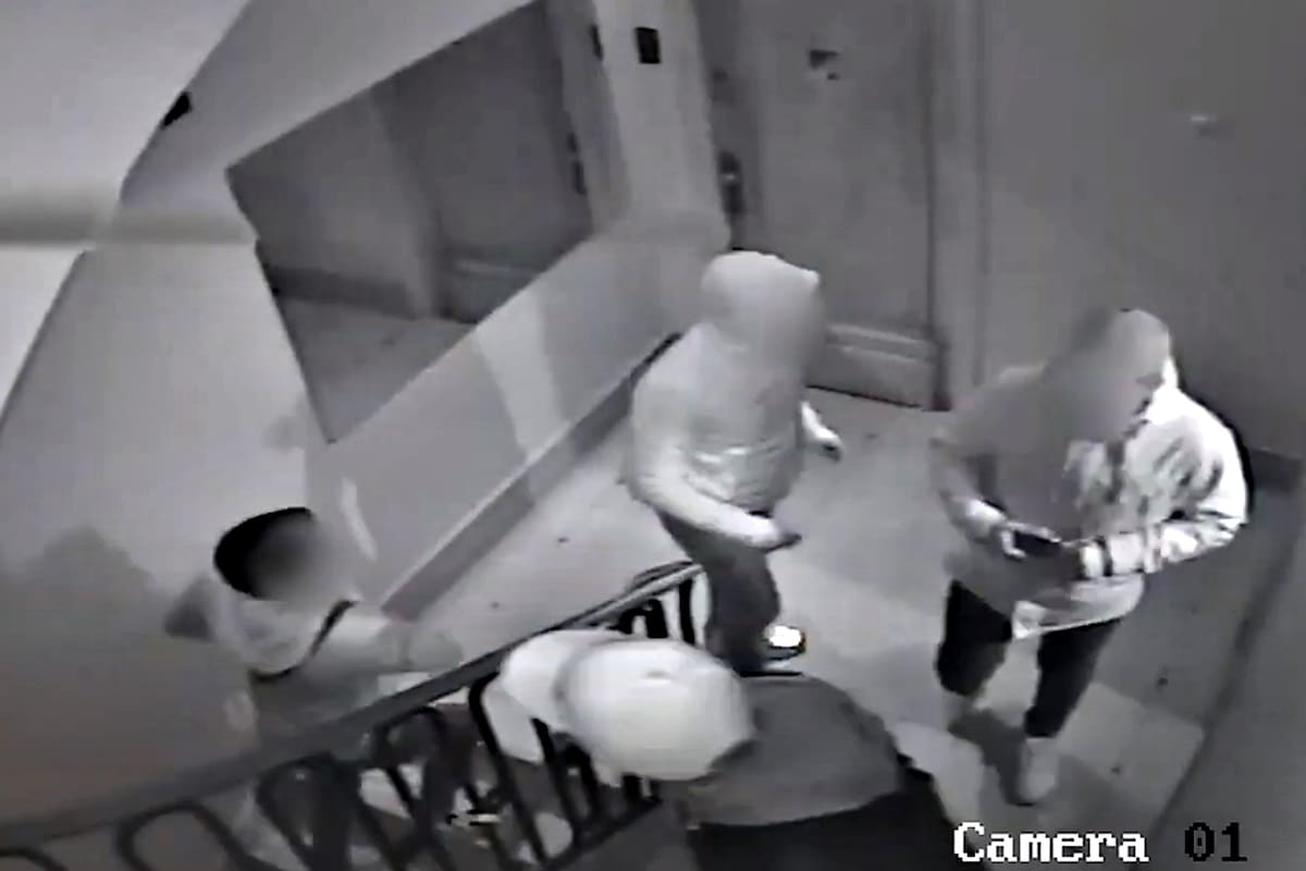 Los sospechosos quedaron grabados durante un robo