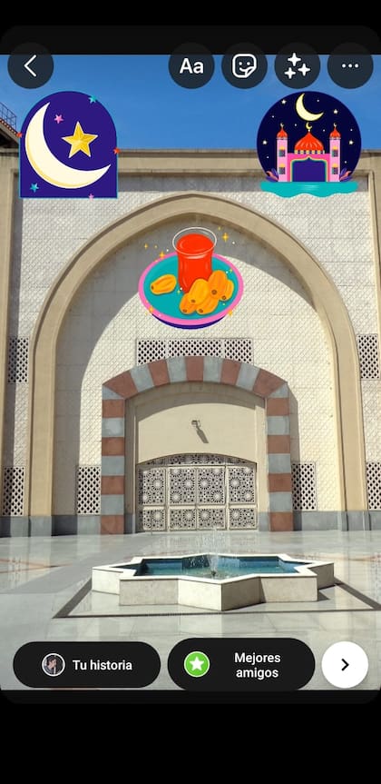 Los stickers de Instagram alusivos al Ramadán pueden compartirse en las historias de la red social
