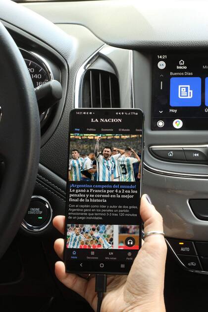 Los suscriptores de LA NACION ahora podrán disfrutar de los contenidos en audio desde Android Auto, el sistema de información y entretenimiento presente en las pantallas de los vehículos