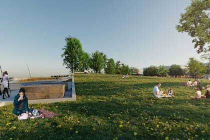Los taludes estarán distribuidos por todo el parque y servirán para sectorizar este gigantesco ecosistema verde