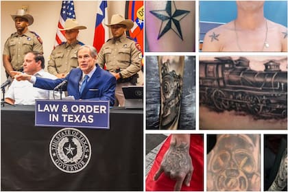 Los tatuajes de los miembros del Tren de Aragua fueron difundidos por el DPS de Texas