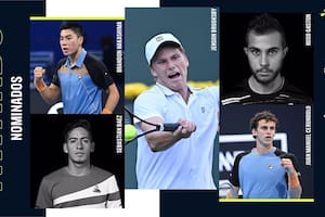 Los tenistas argentinos Juan Manuel Cerúndolo y Sebastián Báez, nominados para los Premios ATP el rubro de "Irrupción del año".