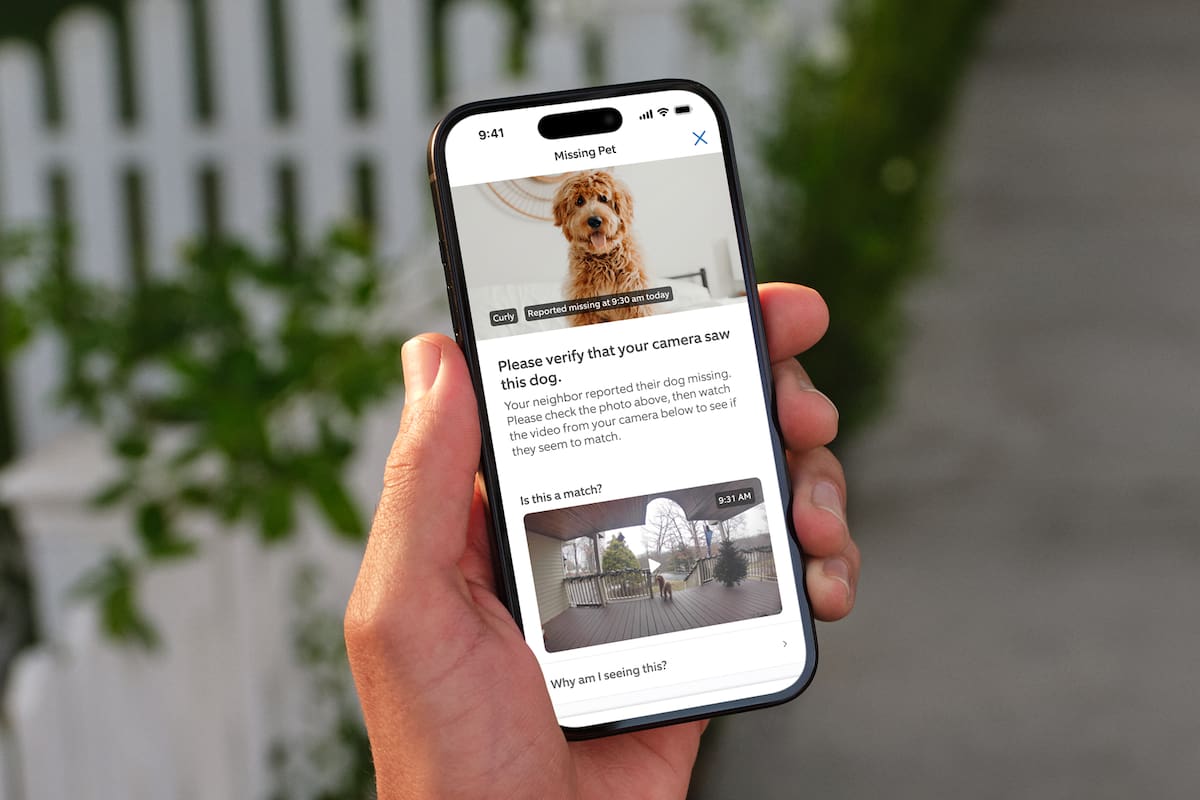Los timbres con cámara de Ring pueden usarse para buscar un perro perdido en el barrio