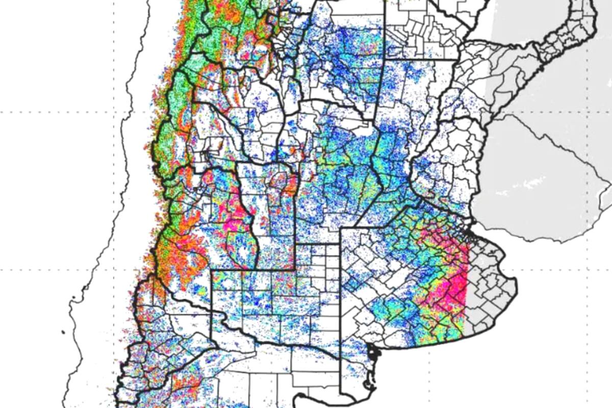 Los tonos más intensos reflejan un mayor nivel de afectación por las heladas