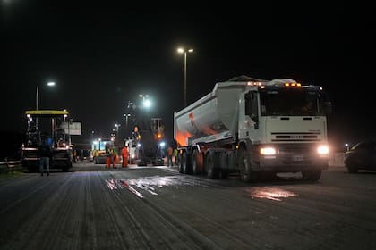 Los trabajos durante el turno nocturno