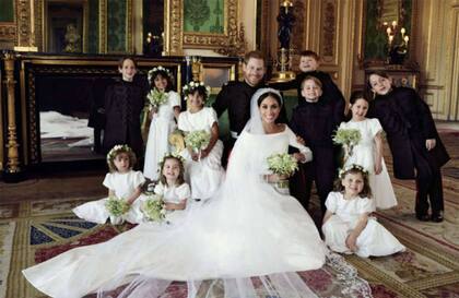 Los trajes del cortejo de niños.