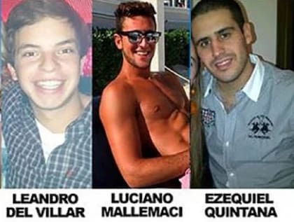 Los tres acusados que admitieron su participación en lo que fue calificado como la "manada de Chubut" que abusó de una chica en septiembre de 2012