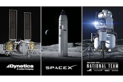 Los tres diseños iniciales con los que la NASA planea volver a la Luna; deberá combinar tecnologías para encontrar la mejor opción