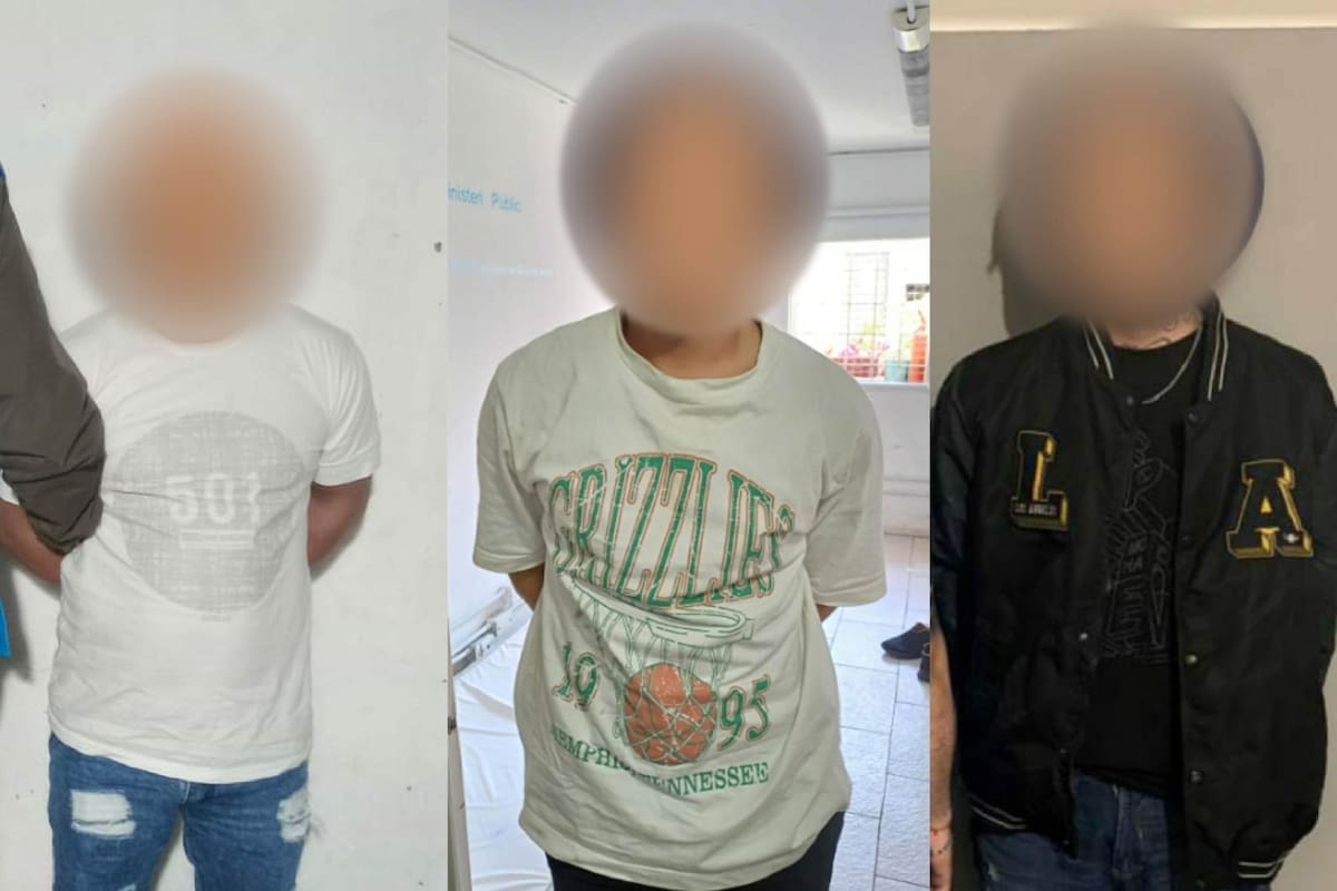 Los tres integrantes de la banda detenidos en los allanamientos.