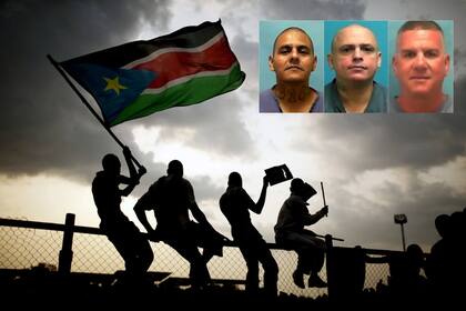 Los tres migrantes latinos fueron deportados junto a otros cinco ciudadanos a Sudán del Sur