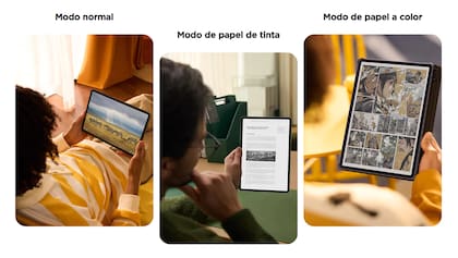 Los tres modos de pantalla de la Nxtpaper 11 Plus