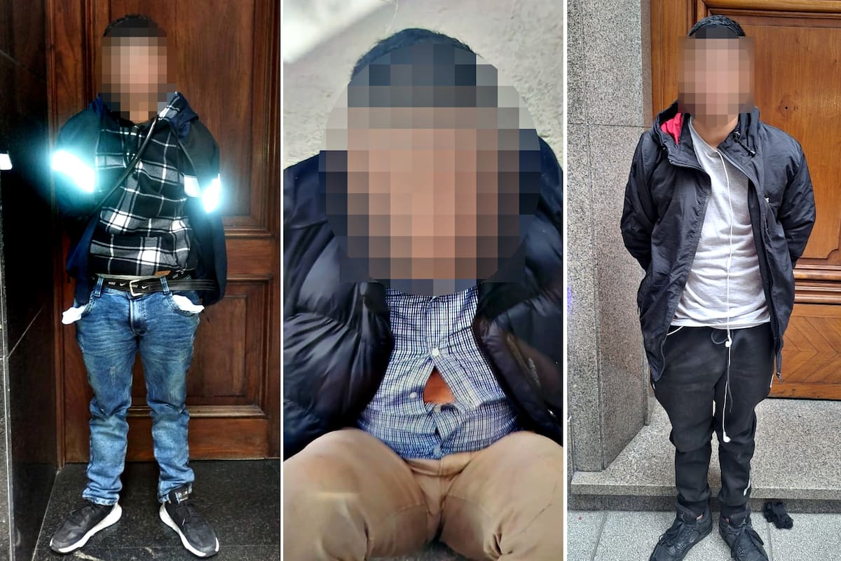 Los tres motochorros detenidos