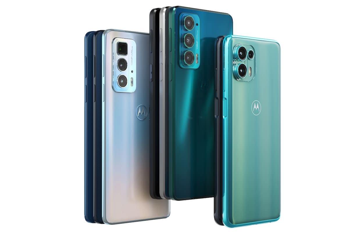 Los tres nuevos integrantes de la familia Edge de Motorola: el Edge 20 Pro, Edge 20 y Edge 20 Lite