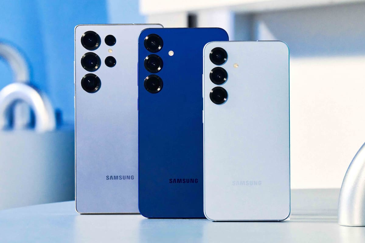Los tres tamaños de la familia Galaxy S25 de Samsung