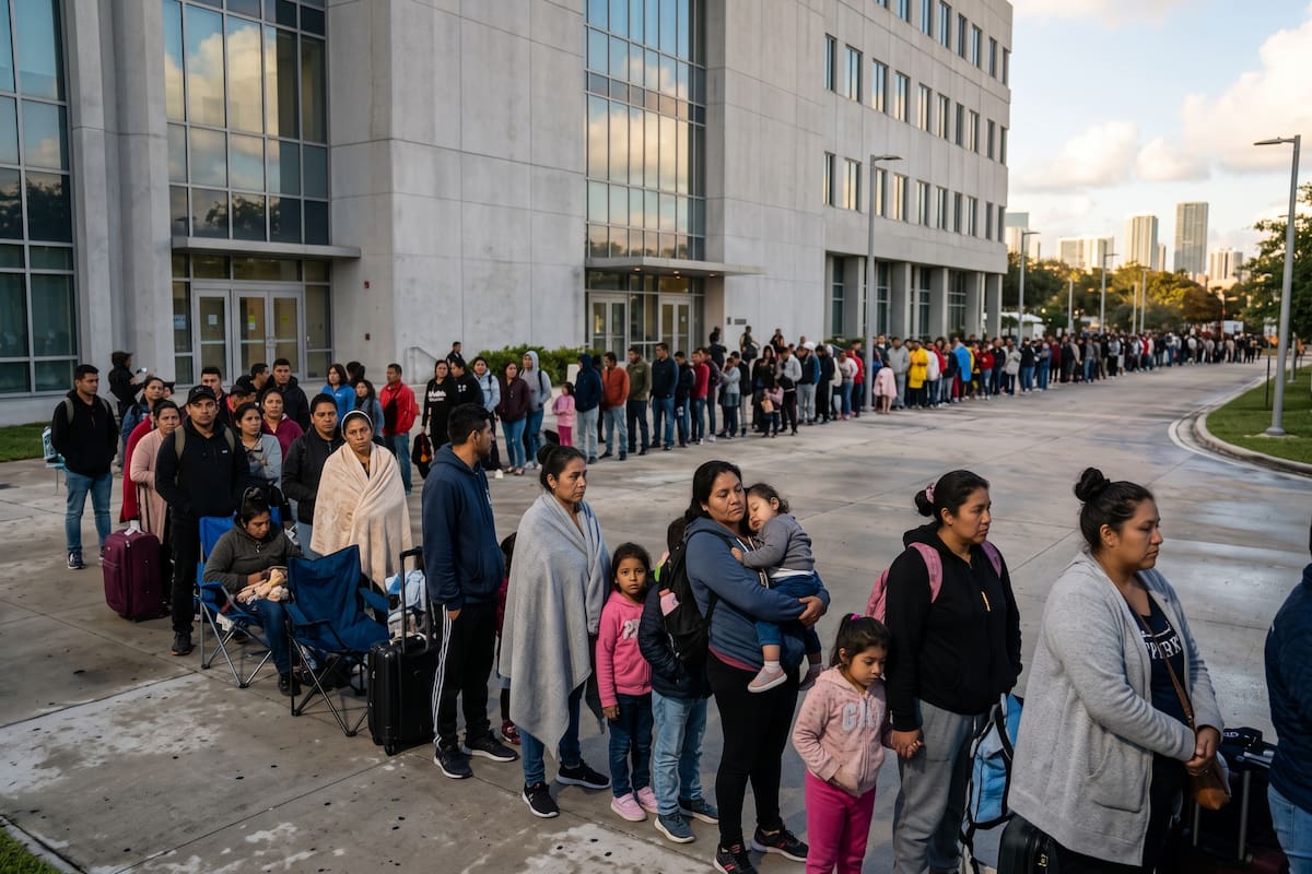Los tribunales de inmigración de Miami convocan a grupos superiores a 100 personas de manera simultánea
