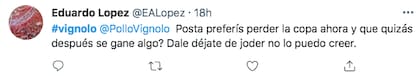 Los tuits contra Vignolo por su comentario sobre la Selección Argentina