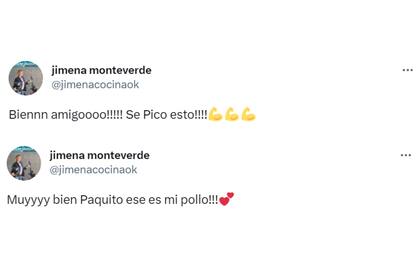 Los tuits de Jimena Monteverde en apoyo a la explicación de Paco Almeida