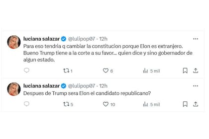 Los tuits de Luciana Salazar, que llamaron la atención