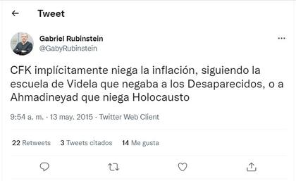 Los tuits del nuevo viceministro de Economía contra el gobierno de Cristina Kirchner