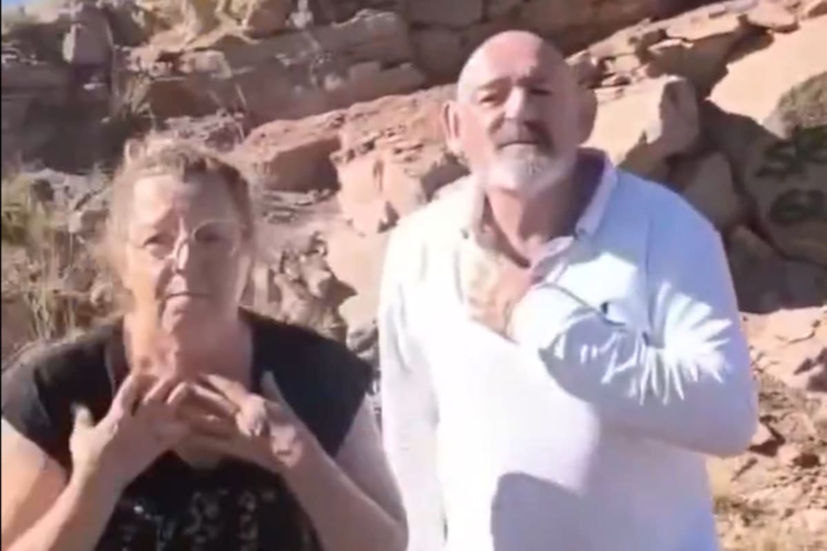 Los turistas, al ser sorprendidos por un mendocina que les reprochó su conducta