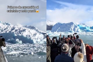 Fue de excursión al glaciar Perito Moreno y vio un extraño fenómeno que lo tomó por sorpresa