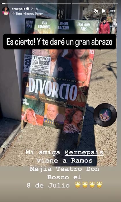Los últimos posteos de Ernestina Pais en las redes