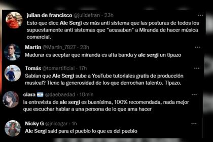 Los usuarios apoyaron a Ale Sergi (Foto Twitter)