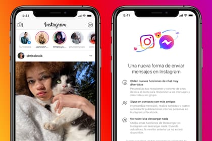 Los usuarios de Instagram y Messenger podrán intercambiar mensajes y realizar videollamadas entre sí, sin necesidad de descargar una aplicación