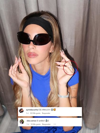 Los usuarios de las redes advirtieron el anillo que lució la cantante (Foto: Instagram @tinistoessel)