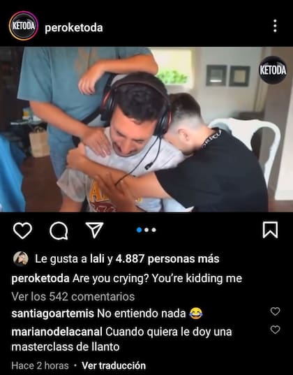 Los usuarios de las redes captaron el Me Gusta de Lali a un Meme de Coscu