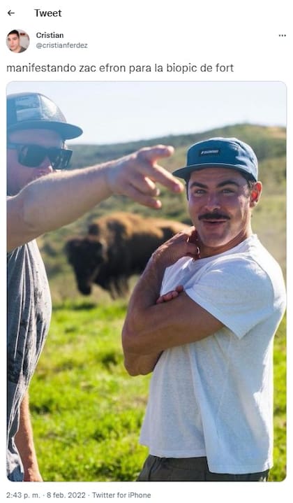 Los usuarios de Twitter compararon a Zac Efron con Ricardo Fort (Foto: Twitter)