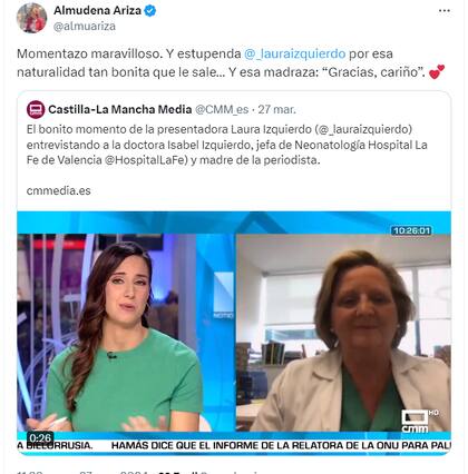 Los usuarios elogiaron el momento