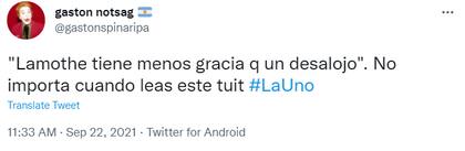 Los usuarios no le perdonaron a Lamothe una supuesta falta de expresividad.