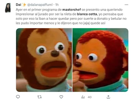 Los usuarios no tardaron en reaccionar ante la salida de María Alejandra de MasterChef