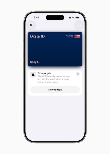 Los usuarios pueden crear y añadir fácilmente una identificación digital a Apple Wallet con un pasaporte estadounidense