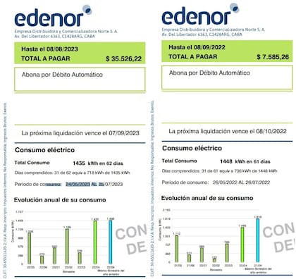 Los usuarios recibieron fuertes aumentos en sus facturas de luz luego de la quita de subsidio al sector del nivel 1
